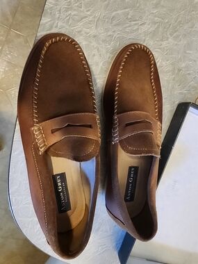 Men's Tan Suede Slip-On Loafers